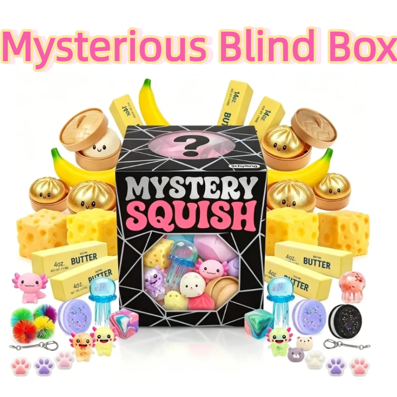Mystery Box Blind Bag - 100 Çeşitli Yumuşak Sıkılabilir Fidget Kör