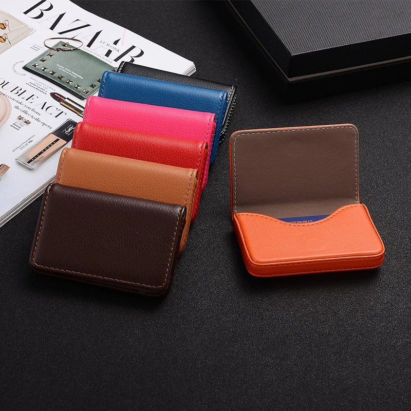 Card Top Loader - 2026 PU Deri Kartvizitlik Manyetik Tokalı