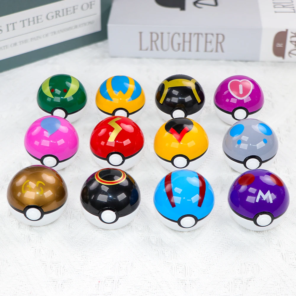 Vinyl Figure Blank - 12 Adet Pokemon Topu Pokeball Pikachu