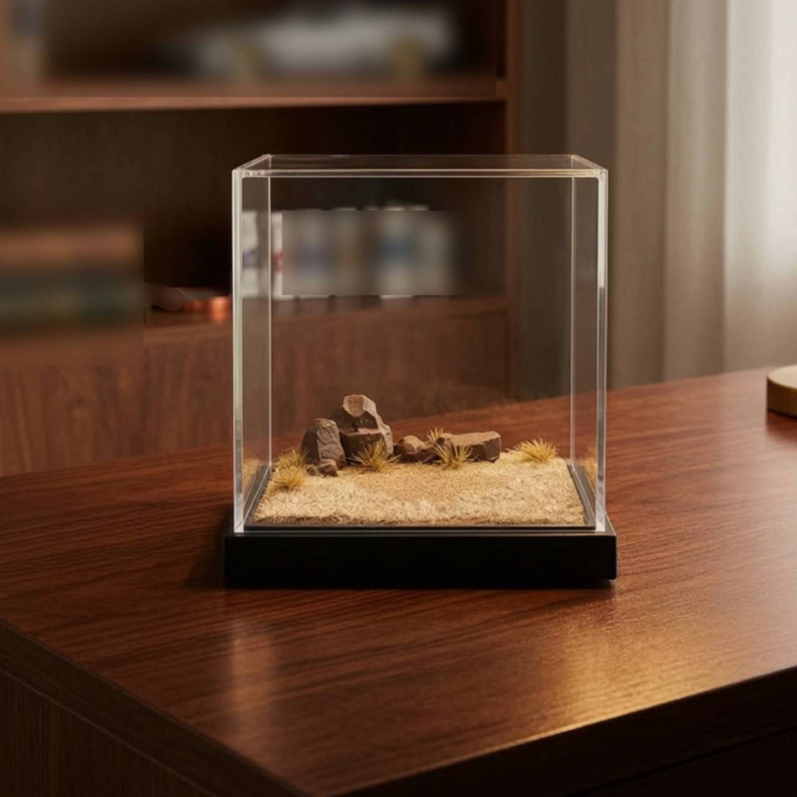 Display Case Acrylic - Minyatür Sahne Platformu Şeffaf Vitrin Akrilik