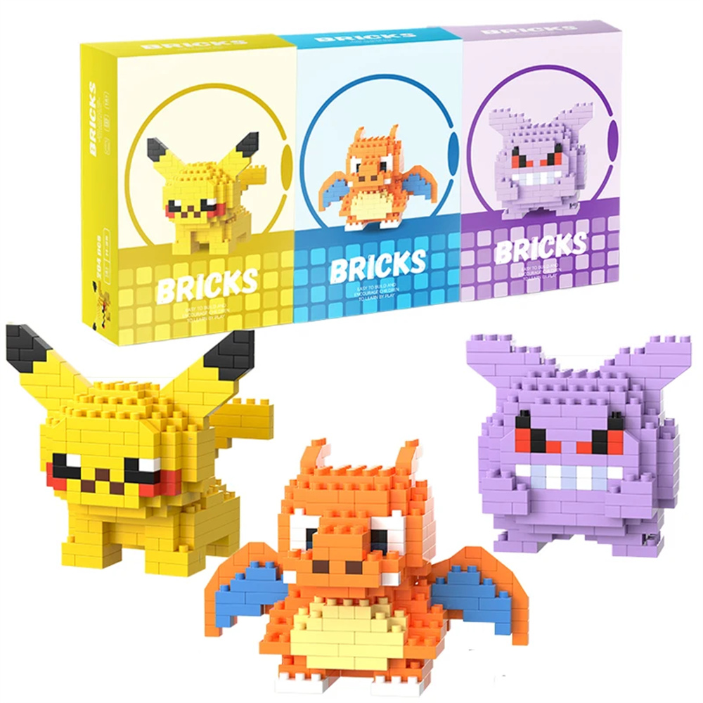 Building Block Mini - Pokemon Mikro Yapı Taşları Pikachu Dragonite