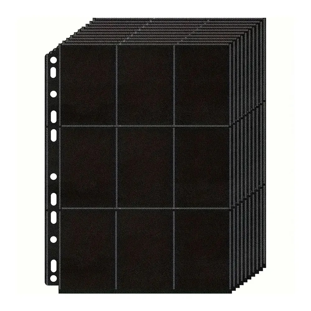 Trading Card Binder - 10'lu Paket Siyah 9 Cepli A4