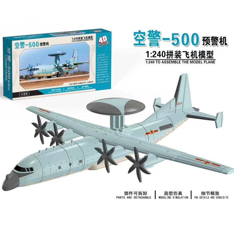 Model Airplane Plastic - 4D Montajlı Uçak Modeli Havadan Uyarı