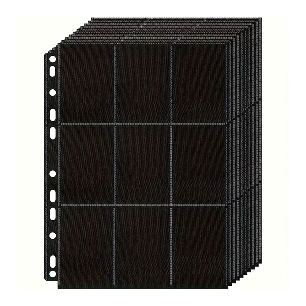 Trading Card Binder - 10 paket siyah 9-cep A4 ticaret
