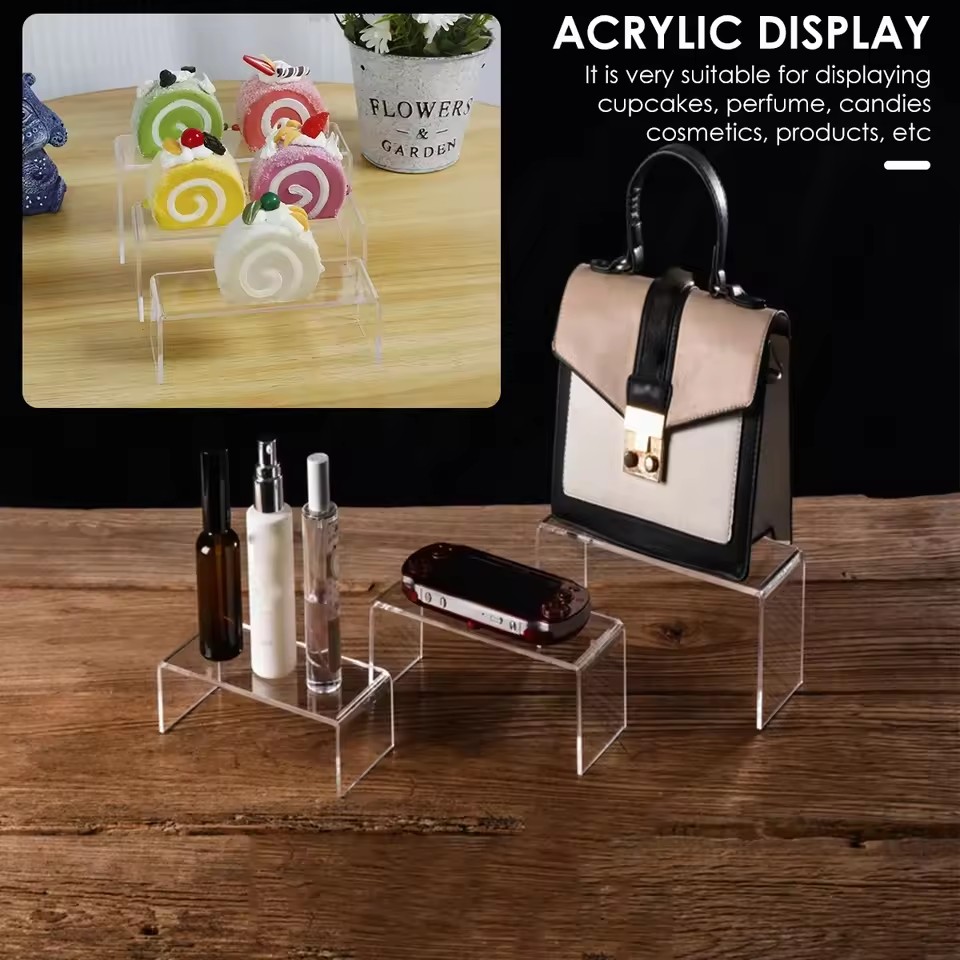 3/6/9/12 adet şeffaf akrilik e - Display Risers Set incelemesi ve fiyatı