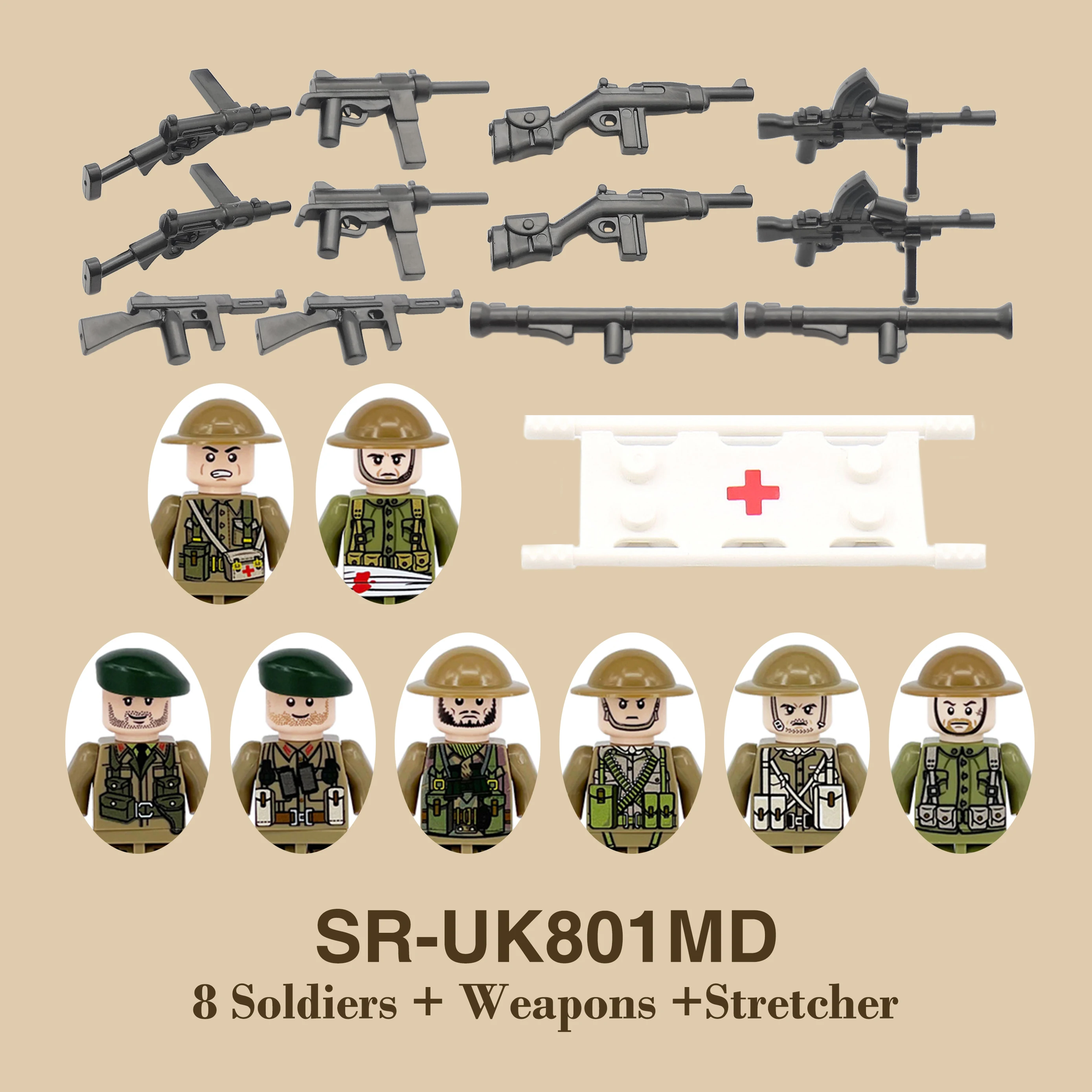 DIY WW2 Piyade Tıbbi Korps Ask - Lego Minifigure Holder incelemesi ve fiyatı