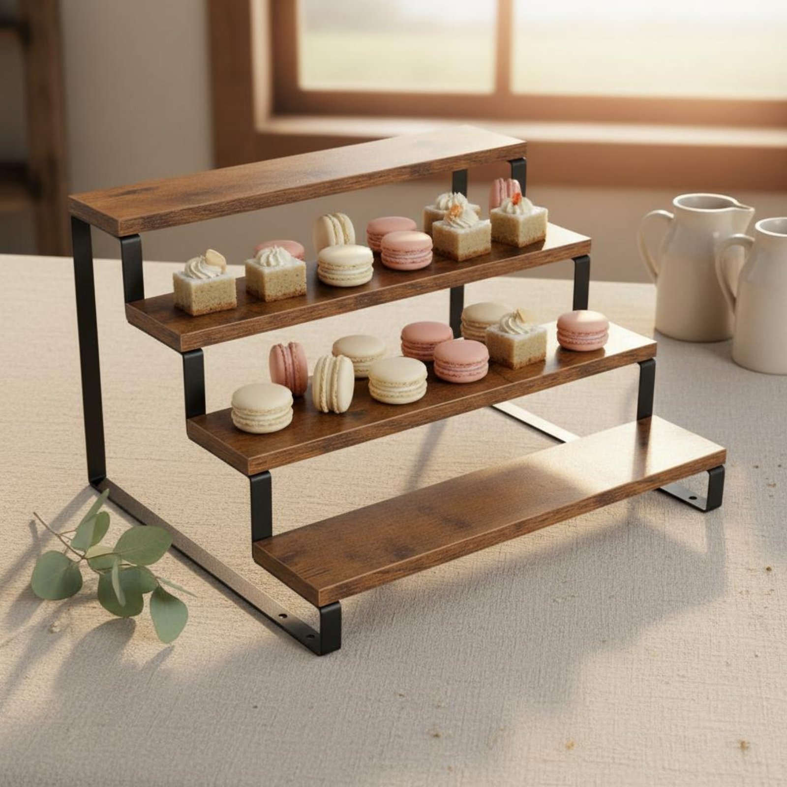 4 Katlı Ahşap Tatlı Standı, Ye - Display Risers Set incelemesi ve fiyatı